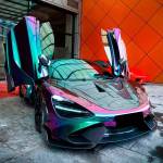 Ravoony Plus PET Glossy Metallic Green Galaxy Car Vinyl Wrap