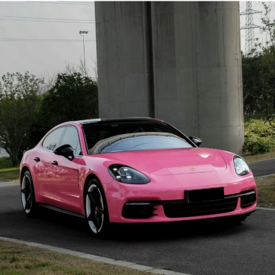 Ravoony Basic Glossy Princess Pink Vinyl Car Wrap  02