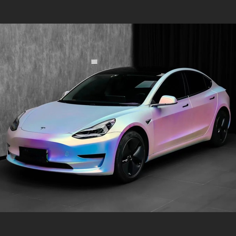 Time-Limited Sale Ravoony Plus Matte Holographic Rainbow Neo Chrome Car Vinyl Wrap