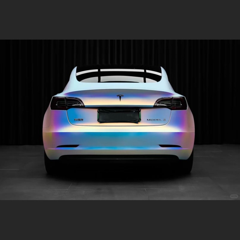 Time-Limited Sale Ravoony Plus Matte Holographic Rainbow Neo Chrome Car Vinyl Wrap
