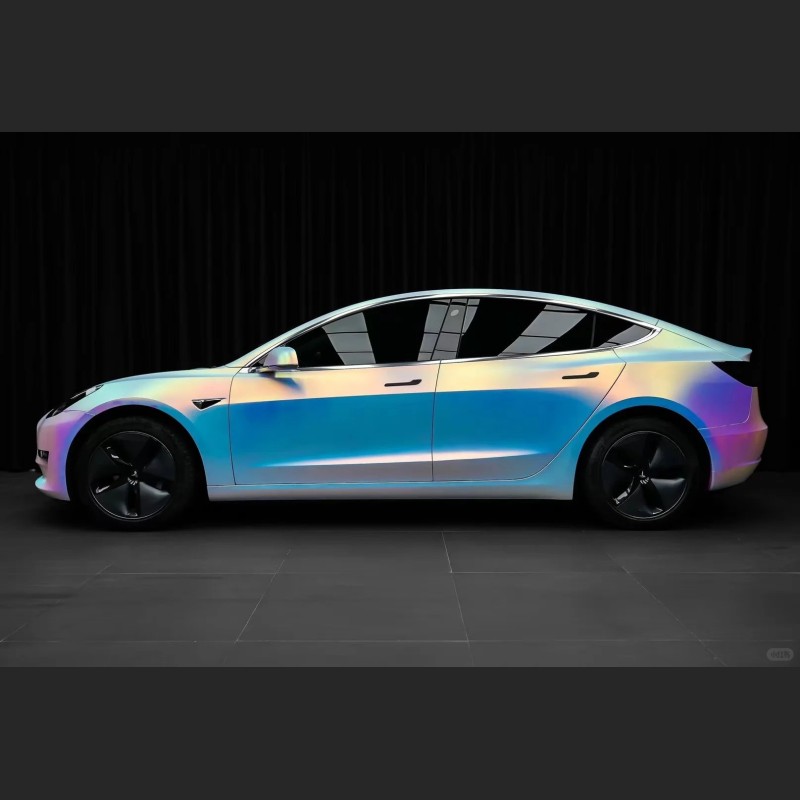Time-Limited Sale Ravoony Plus Matte Holographic Rainbow Neo Chrome Car Vinyl Wrap