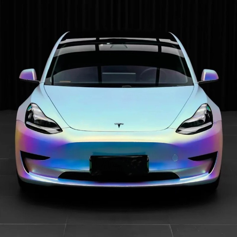 Time-Limited Sale Ravoony Plus Matte Holographic Rainbow Neo Chrome Car Vinyl Wrap