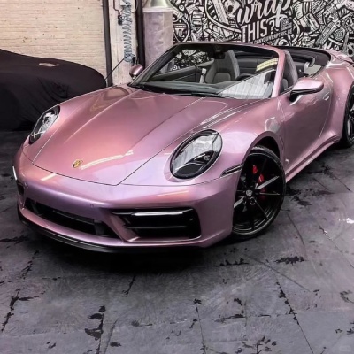 Ravoony Basic Bentley Gloss Passion Pink Vinyl Car Wrap 02
