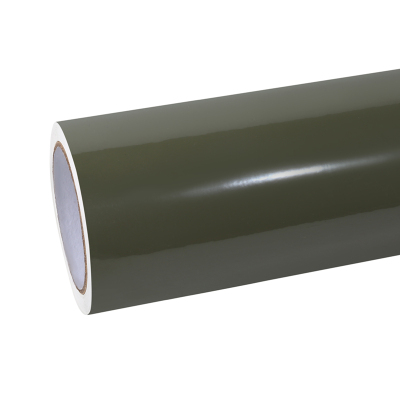 Ravoony Basic Gloss Khaki Green Car Vinyl Wrap 01