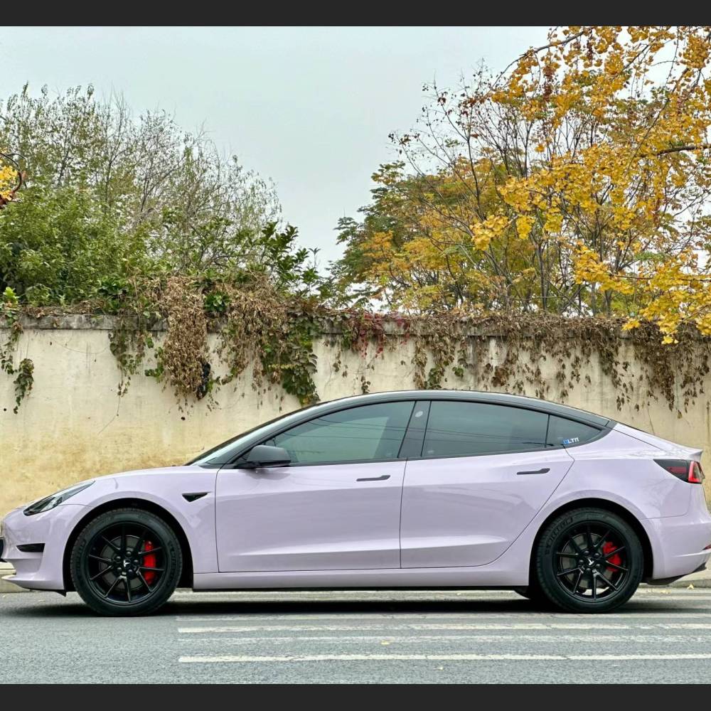 Ravoony Plus PET Glossy Haze Grey Purple Car Wrap