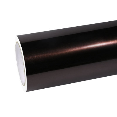 Ravoony Basic Glossy Diamond Black Red Vinyl Car Wrap 01
