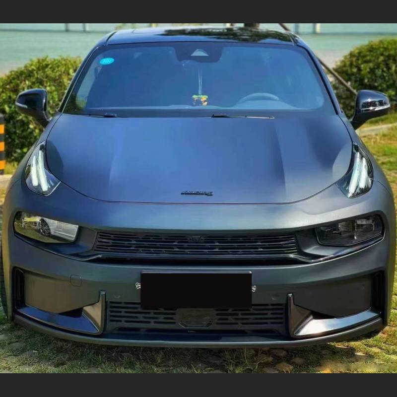 Ravoony Plus Matte Diamond Black Green Car Wrap