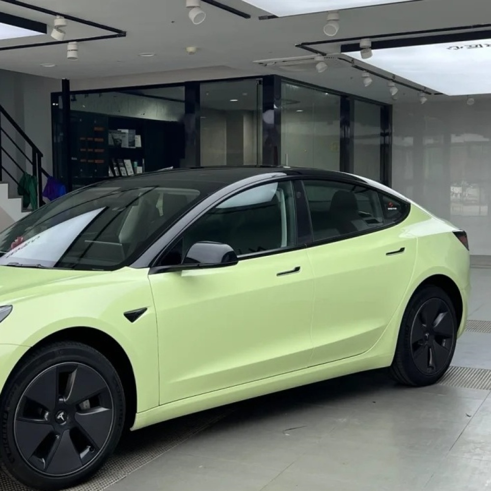 Ravoony Basic Gloss Avocado Green Car Vinyl Wrap