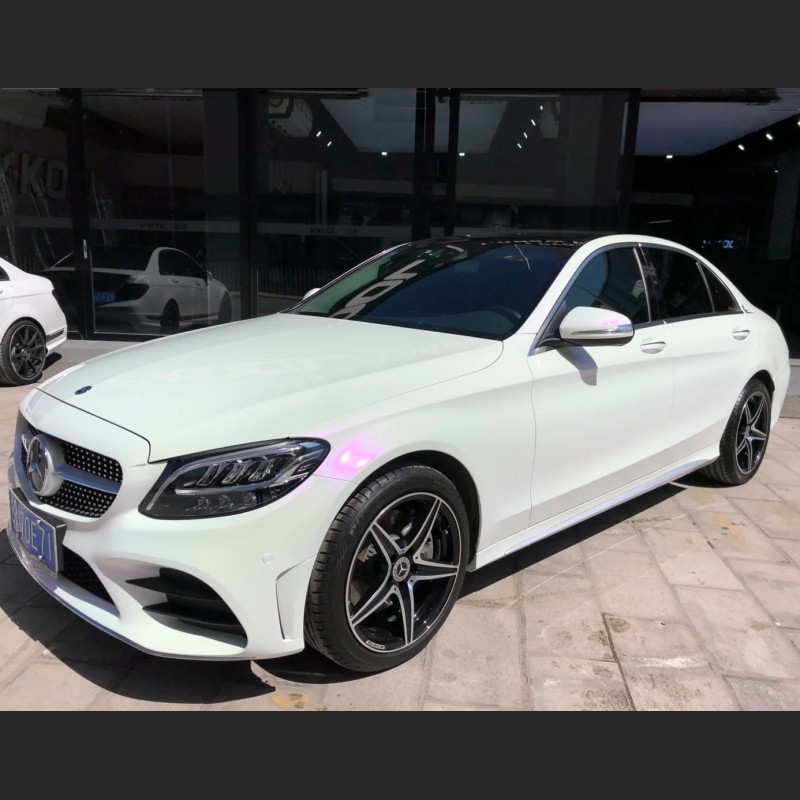 Ravoony Plus Glossy White to Purple Vinyl Car Wrap