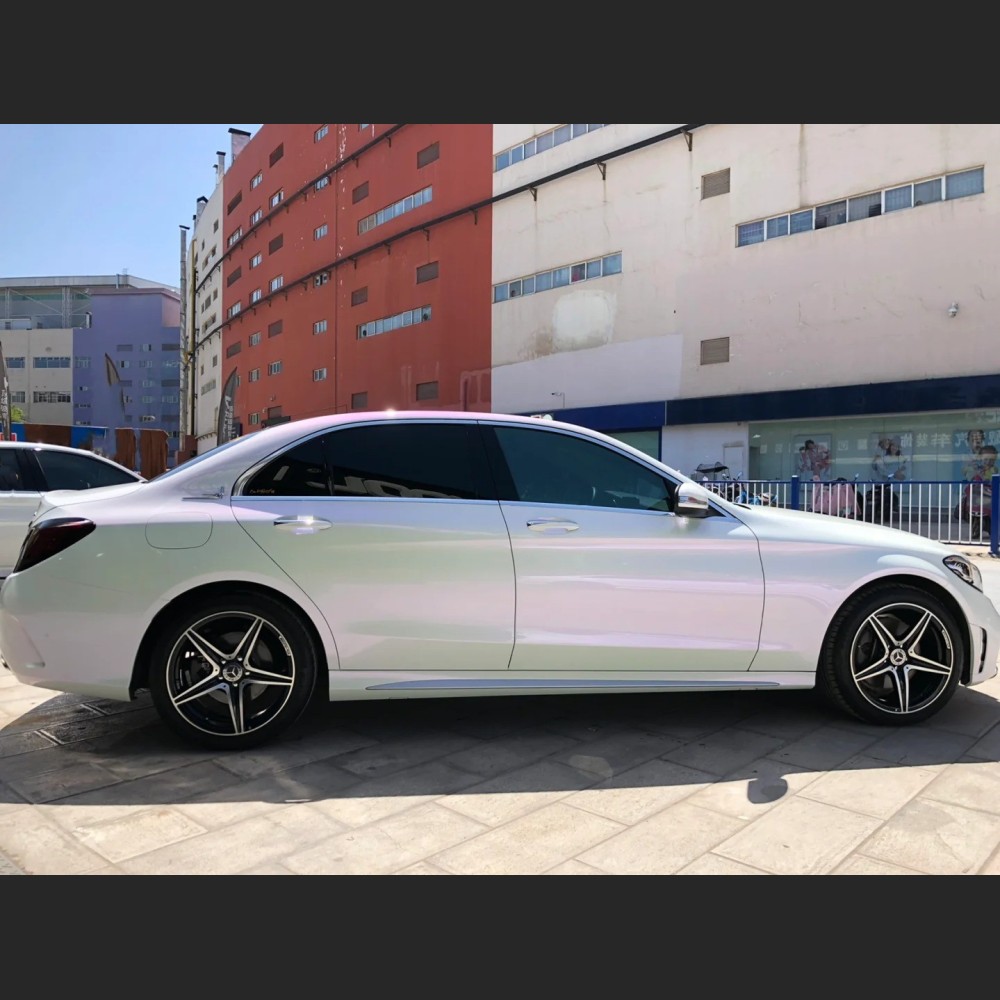 Ravoony Plus Glossy White to Purple Vinyl Car Wrap