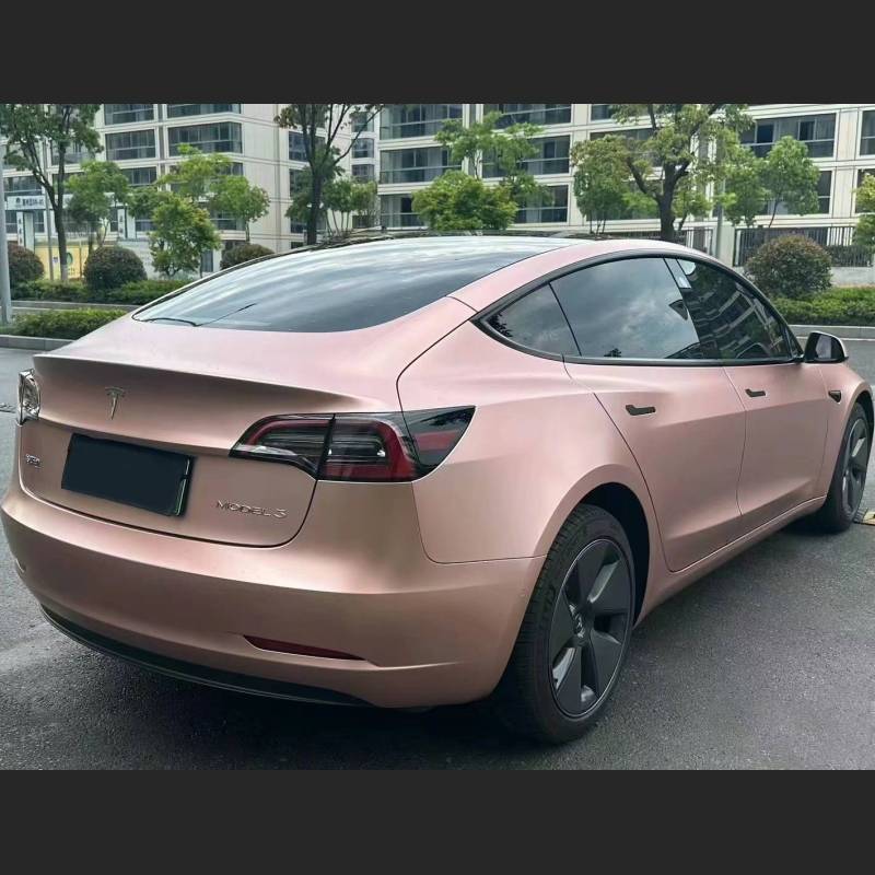 Ravoony Plus Pure Metallic Rose Gold Car Vinyl Wrap
