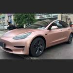 Ravoony Plus Pure Metallic Rose Gold Car Vinyl Wrap
