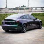 Ravoony Basic Glossy Diamond Purple Green Vinyl Car Wrap