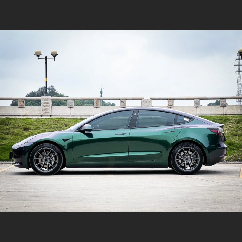 Ravoony Basic Glossy Diamond Purple Green Vinyl Car Wrap