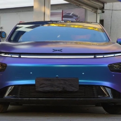Ravoony Basic Matte Auroral Blue Purple Car Wrap 02