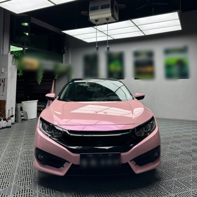 Ravoony Basic Twin Magic Pink Car Vinyl Wrap 02