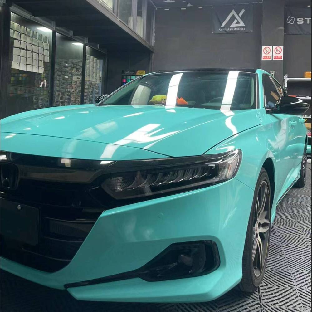 Ravoony Basic Glossy Tiffany Blue Car Vinyl Wrap