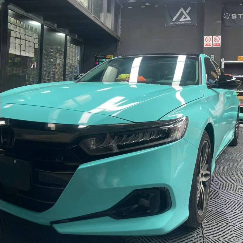 Ravoony Basic Glossy Tiffany Blue Car Vinyl Wrap