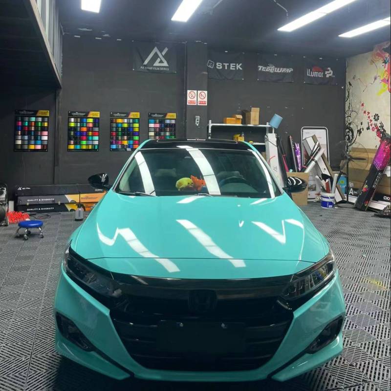 Ravoony Basic Glossy Tiffany Blue Car Vinyl Wrap