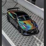 Ravoony Plus Glossy Rainbow Laser Grey Car Vinyl Wrap