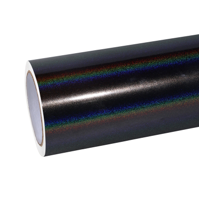 Ravoony Plus Glossy Rainbow Laser Grey Car Vinyl Wrap 01