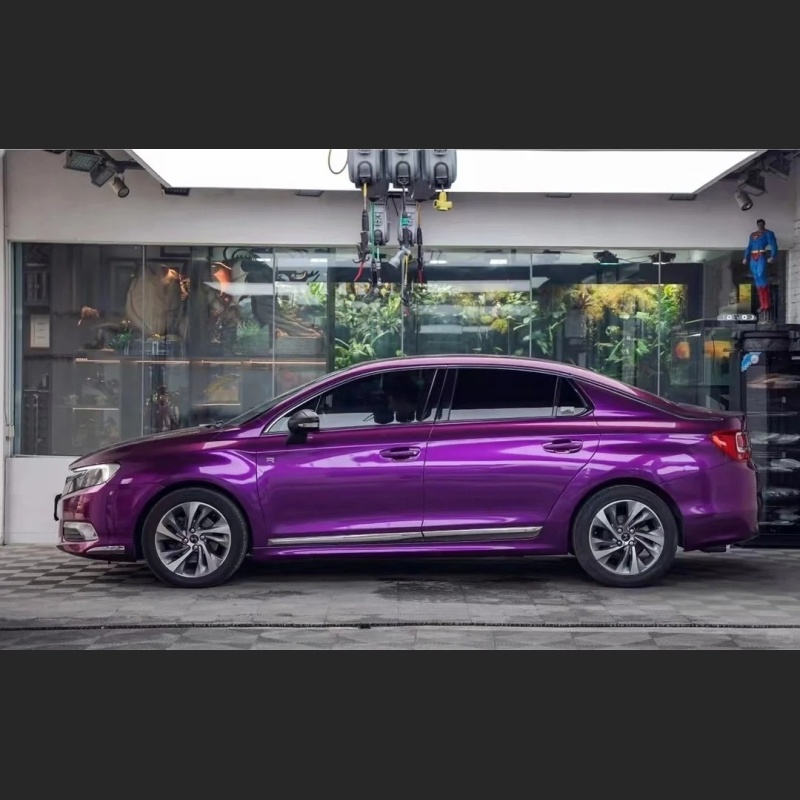 Ravoony Basic Ultra Gloss Metal Paint Grape Purple Vinyl Wrap