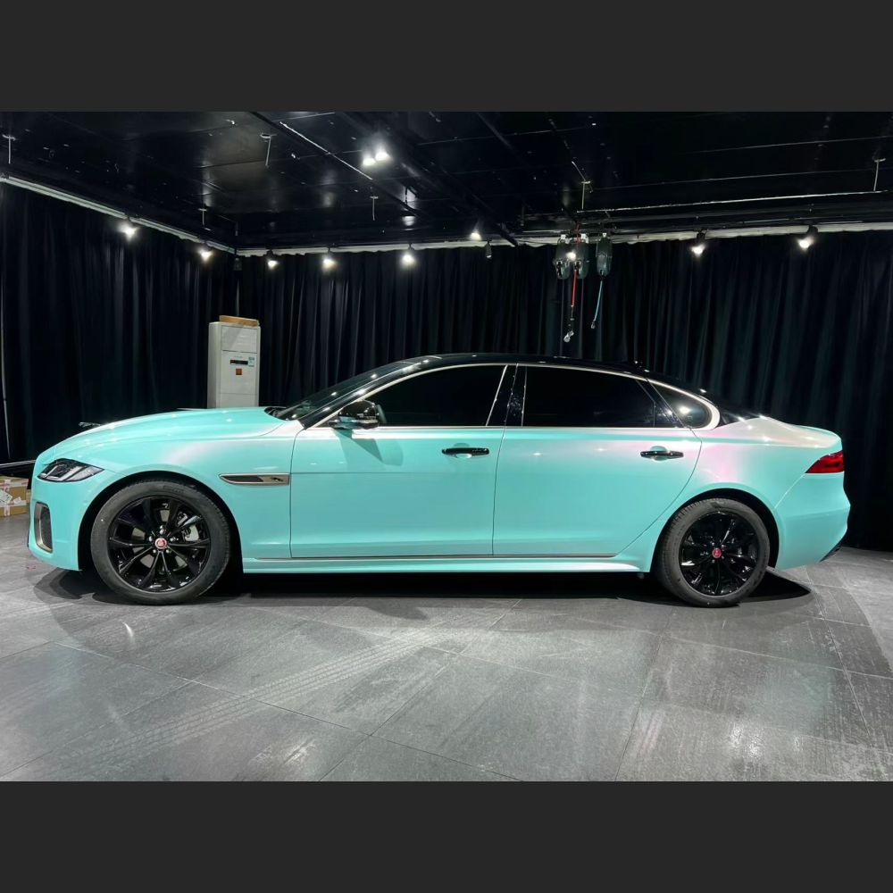 Ravoony Plus Glossy Metallic Racing Tiffany Car Vinyl Wrap