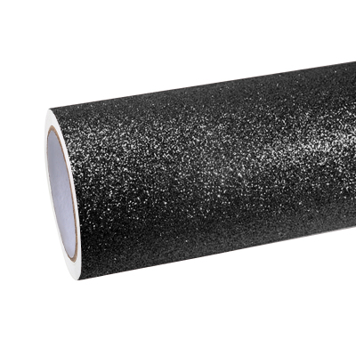 Ravoony Plus Super Glitter Black Car Vinyl Wrap 01