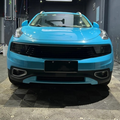 Ravoony Basic Sparkle Sky Blue Vinyl Car Wrap 02