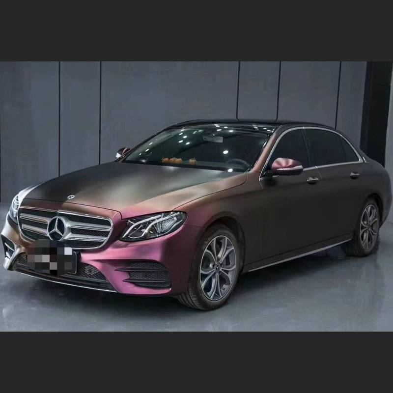 Ravoony Plus Matte Diamond Night Brown Red Car Wrap