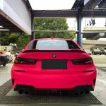 Ravoony Plus Ultimate Flat Fluorescent Pink Car Vinyl Wrap BMW 3 Series Wrap