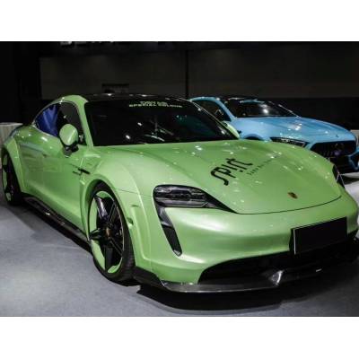 Ravoony Plus Glossy Gucci Flora Green Car Vinyl Wrap 02