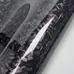 Ravoony Plus PET Gloss Carbon Fiber Forging Black Vinyl Wrap