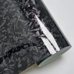 Ravoony Plus PET Gloss Carbon Fiber Forging Black Vinyl Wrap
