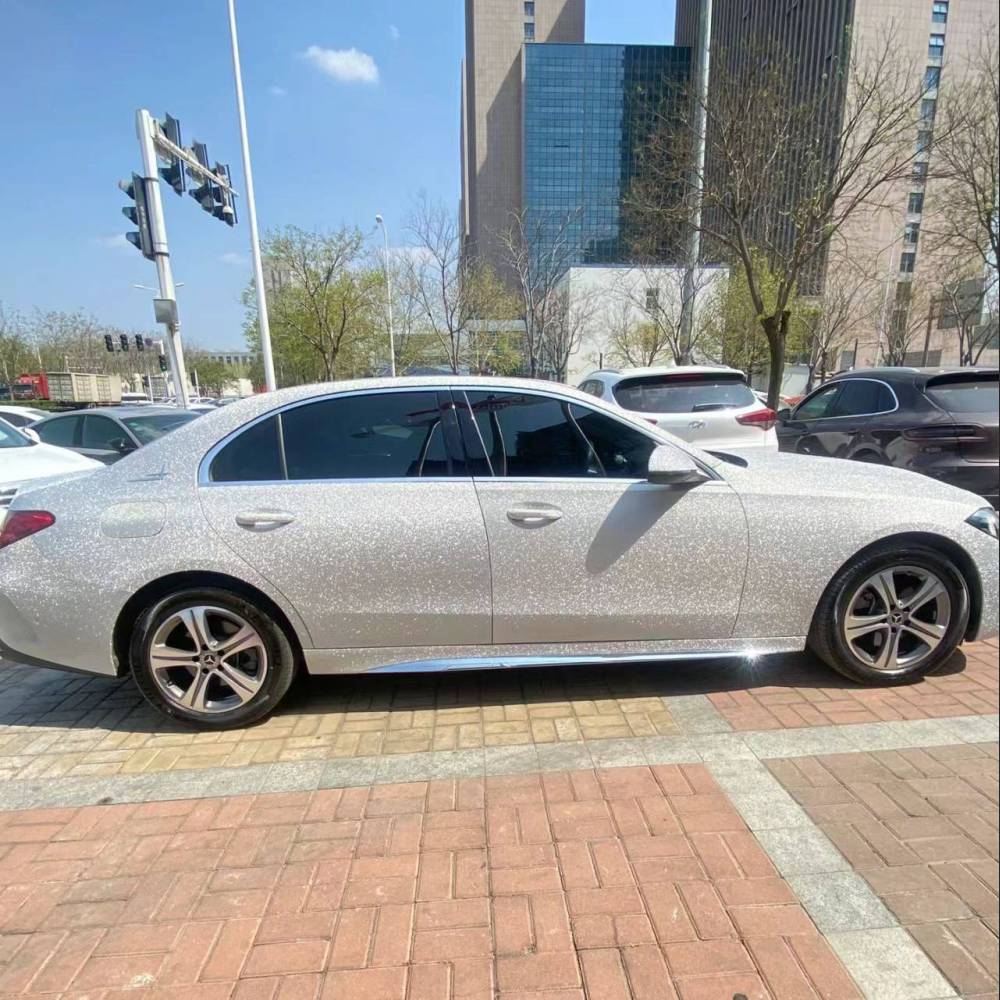 Ravoony Plus Super Glitter Silver Car Vinyl Wrap