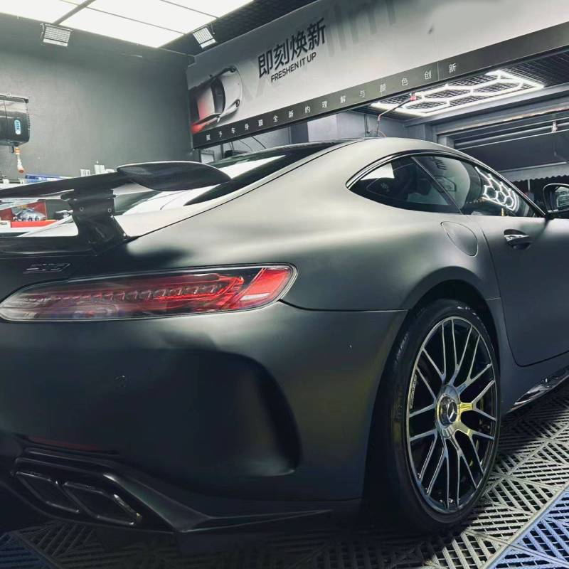 Ravoony Plus Matte Chrome Black Vinyl Wrap