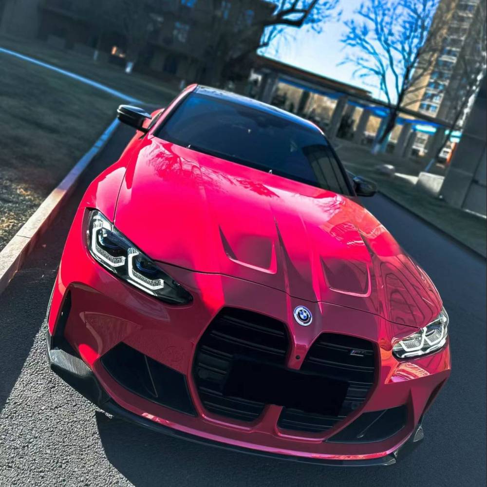 Ravoony Plus Glossy Crystal Strawberry Red Vinyl Car Wrap