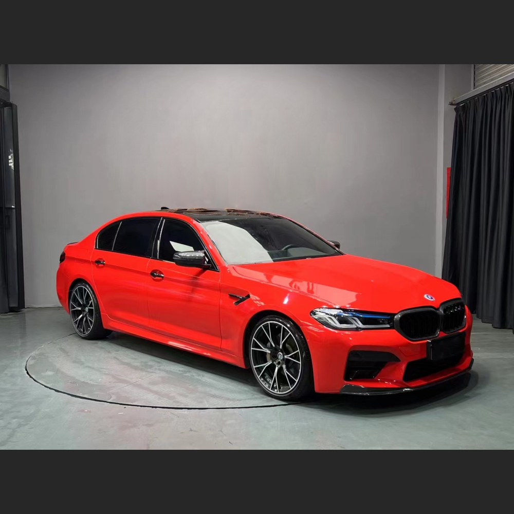Ravoony Plus Glossy Crystal Ferrari Red Vinyl Car Wrap