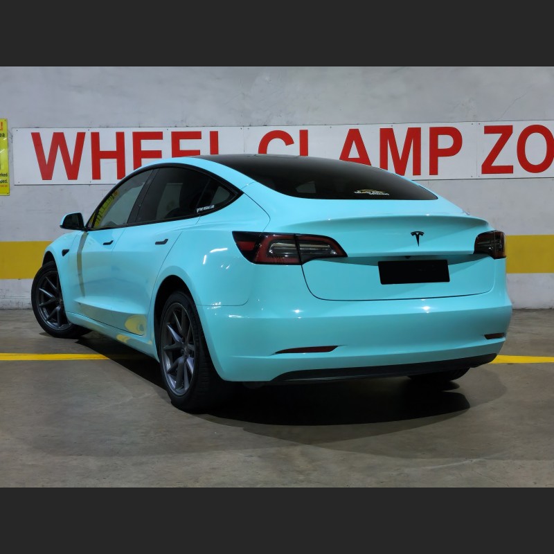 Ravoony Plus PET Gloss Crystal Tanager Blue Car Vinyl Wrap