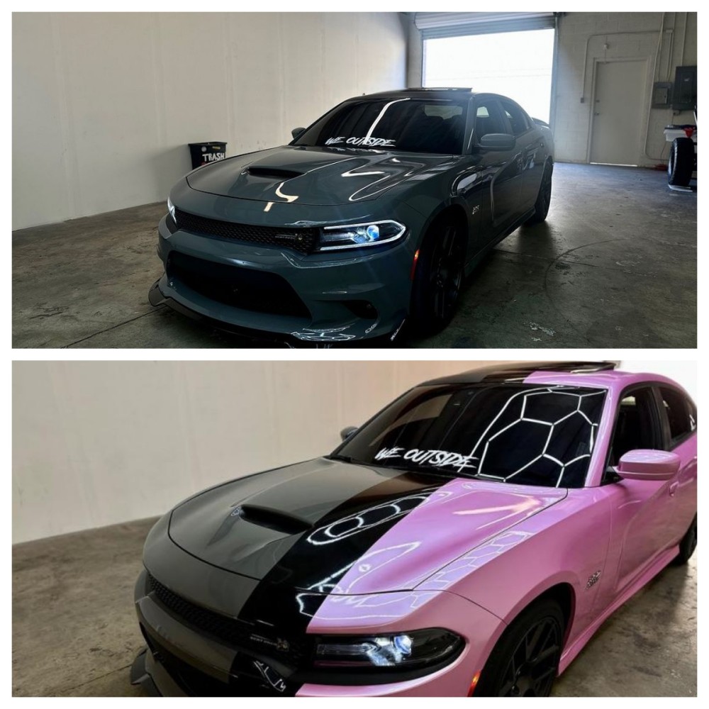Time-Limited Sale Ravoony Plus Glossy Metal Paint Shell Pink Car Wrap