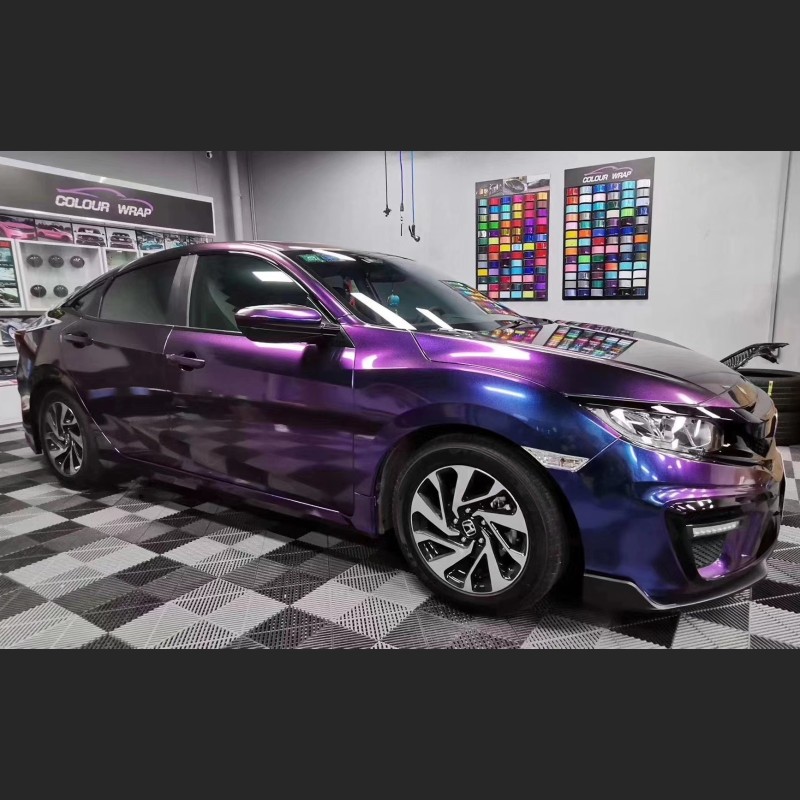 Ravoony Plus Chameleon Purple Red Vinyl Car Wrap