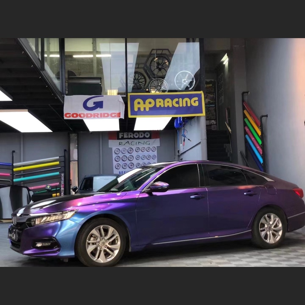 Ravoony Plus Chameleon Purple Red Vinyl Car Wrap