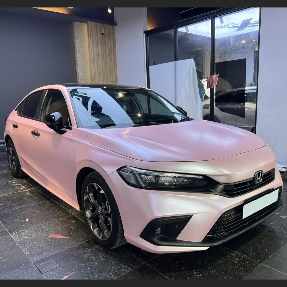 Ravoony Plus Pure Metal Cherry Pink Car Vinyl Wrap