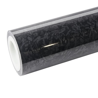 Ravoony Plus PET Gloss Carbon Fiber Forging Black Vinyl Wrap 01
