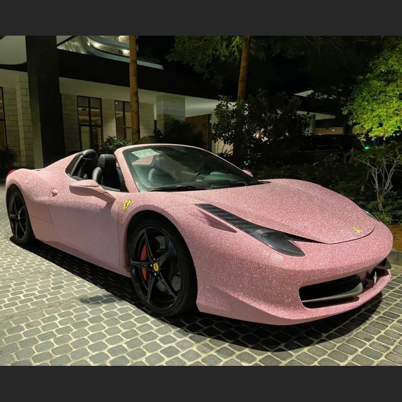 Ravoony Plus Super Glitter Pink Car Vinyl Wrap
