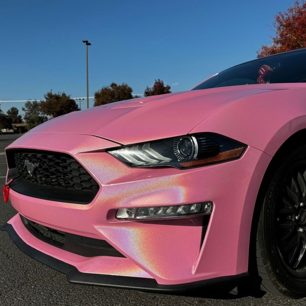 Ravoony Plus Glossy Laser Pink Car Vinyl Wrap