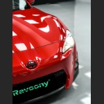 Ravoony Plus Glossy Crystal Ferrari Red Vinyl Car Wrap