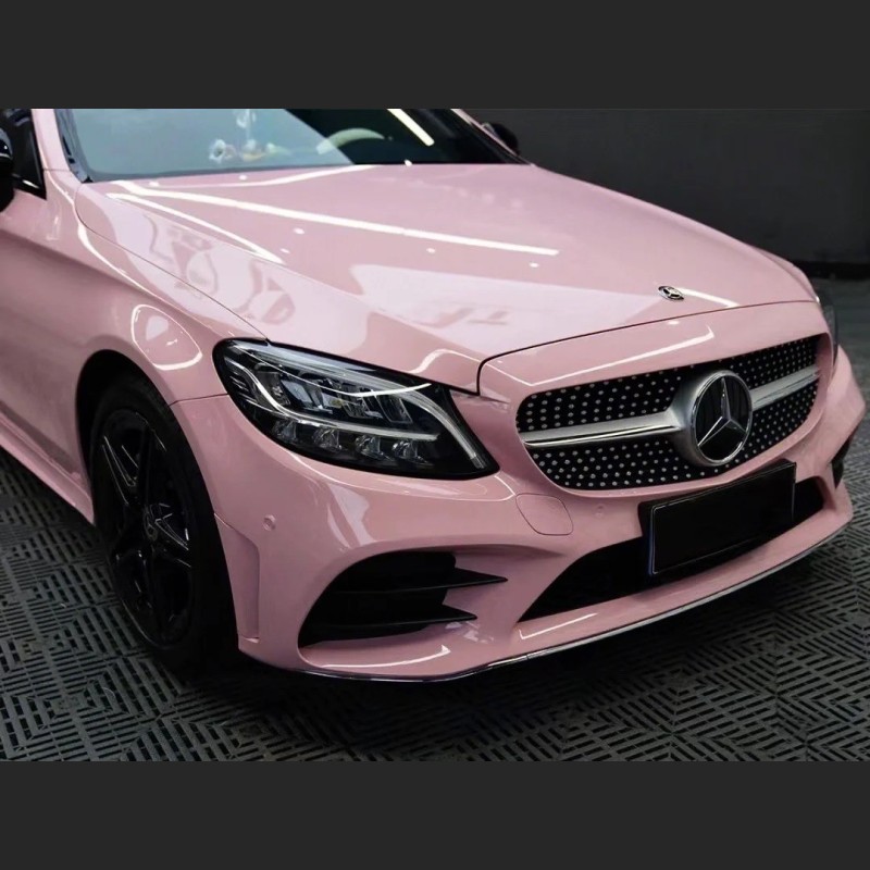 Ravoony Plus PET Gloss Crystal Peach Pink Car Vinyl Wrap