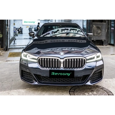 Ravoony Basic Gloss Diamond Black Fantasy Blue Car Vinyl Wrap 02
