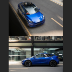 Ravoony Plus Tesla Gloss Deep Blue Vinyl Car Wrap